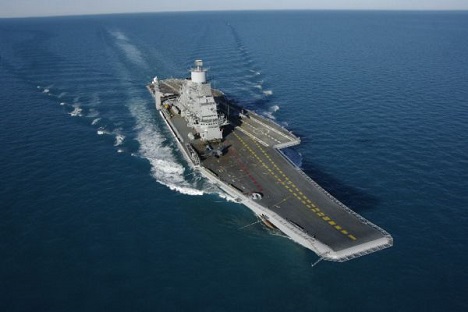 Vikramaditya marks a year of service in the Indian Navy. Source: Sevmash press service.