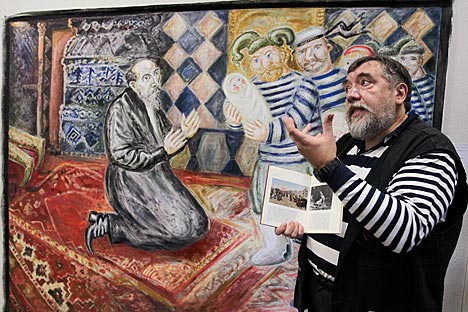 Mitki art group presented a new son to Ivan the Terrible. Source: Anatoly Medved / RIA Novosti