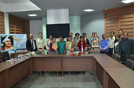 Participants of the seminar “The personality of Indira Gandhi and her contribution to the strengthening of Russian-Indian relations”. Source: Russian Centre of Science and Culture in New Delhi