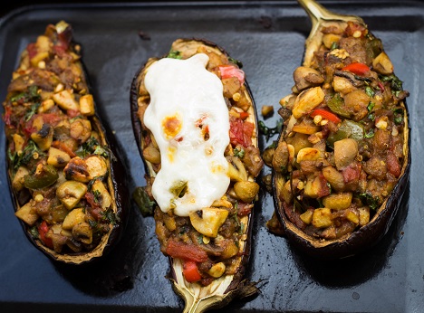 Eggplant stuffed with mushrooms. Source: Divya Shirodkar