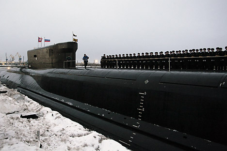 Alexander Nevsky, Project 955 Borey Class missile strategic submarine cruiser with 16 Bulava strategic missiles onboard, joined the Pacific Fleet. Source: Itar-Tass