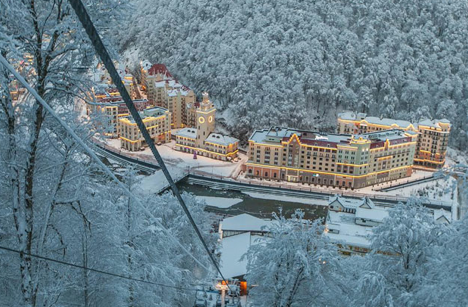 Because of to the Olympics, the tourist season will be short. From Feb. 7 through March 17, Rosa Khutor is reserving its trails for athletes. Source: Paul Duvernet