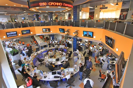 The newsroom of the RIA Novosti agency. Source: Jürg Vollmer / maiak.info / wikipedia
