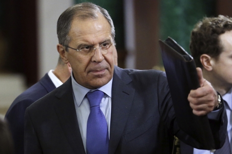 Lavrov with his well-honed diplomatic skills will surely take measure of the cross currents of regional politics in the Persian Gulf when a huge upheaval is sweeping through the Middle East. Source: AP 