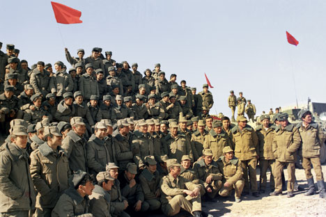 A Soviet unit pictured prior to their withdrawal from Afghanistan, 1989. Source: A.Solomonov / RIA Novosti