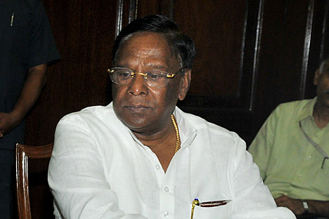 V. Narayanasamy is optimistic about civil nuclear cooperation with Russia. Source: AFP