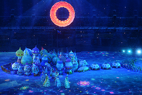 Performers during the opening ceremony of the XXII Olympic Winter Games in Sochi. Source: Grigory Sysoev / RIA Novosti