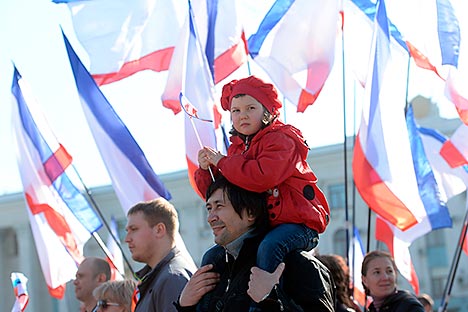 The outcome of Crimea referendum of March 16 is obvious, but it would be immature to jump to conclusions about its immediate annexation by Russia. Source: Mikhail Voskresensky / RIA Novosti 