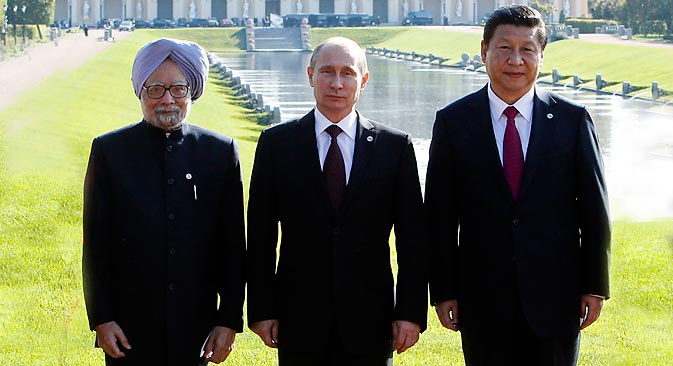 Russia has a long-term economic cooperation strategy with India and China. Source: Reuters
