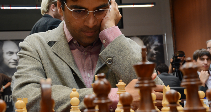 Anand, a five-time world champion, last won the championship in Moscow’s Tretyakov Gallery in 2012 when he defeated Israel’s Boris Gelfand. Source: Vladimir Vyatkin / RIA Novosti