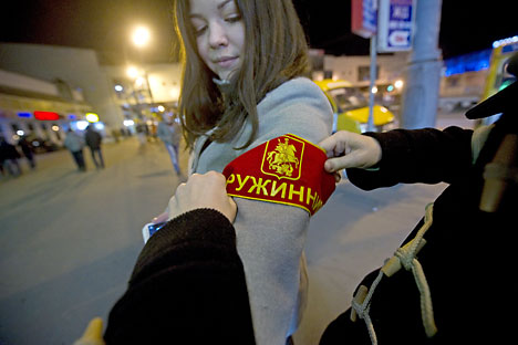 In Moscow today, there are already about 20,000 members of the People’s Guard. Source: Kirill Kalinnikov / RIA Novosti