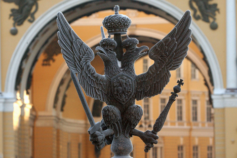 The state emblem of the Russian Federation - the double-headed eagle. Source: ITAR-TASS