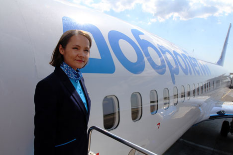 The Dobrolet Airline in the airport of Simferopol. Source: RIA Novosti