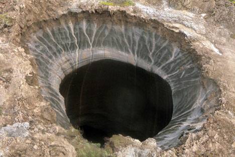 A giant crater discovered in Yamalo-Nenets Autonomous Region. Source: ITAR-TASS