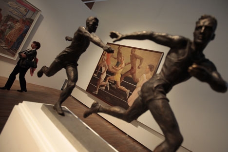 Alexander Deyneka's exhibition "To work, build and don't moan!" at the State Tretyakov Gallery in Moscow. Source: RIA Novosti
