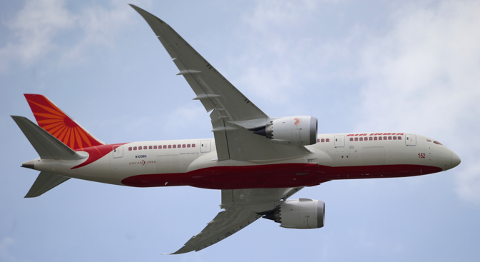 Air India will fly a Boeing 787 dreamliner between Delhi and Moscow. Source: AP