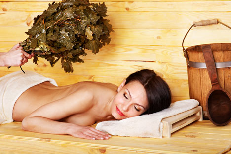 Being "beaten" with twigs is an essential part of the banya experience. Source: Lori / Legion Media