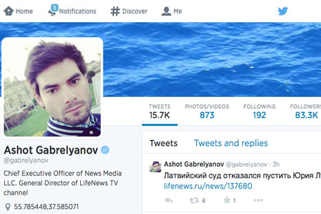 Ashot Gabrelyanov. Source: twitter.com/gabrelyanov