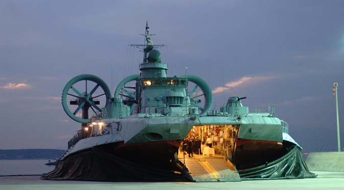 The Zubr amphibious assault boat at Amphiali base on Greek island Salamis. Source: Vladimir Vyatkin / RIA Novosti