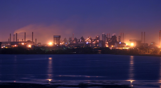 Night view of Bhilai Steel Plant. Source: Press Photo