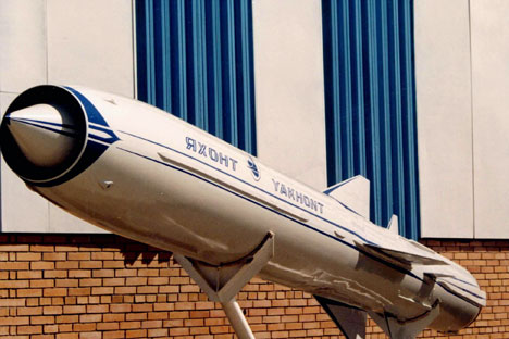 The P-800 Onyx, better known under its export designation of Yakhont. Source: ITAR-TASS