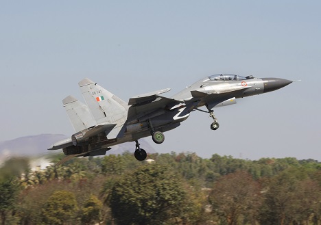 The Su-30 MKI, NATO reporting name Flanker-H, is the IAF’s elite fighter-bomber. Source: AP