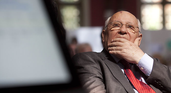 Mikhail Gorbachev at World Forum on Enterprise and the Environment, Oxford, Britain on Jun 27, 2010. Source: Features/Fotodom