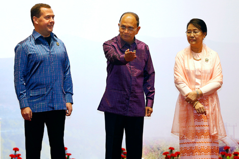 Dmitry Medvedev in Myanmar for the East Asia Summit. 