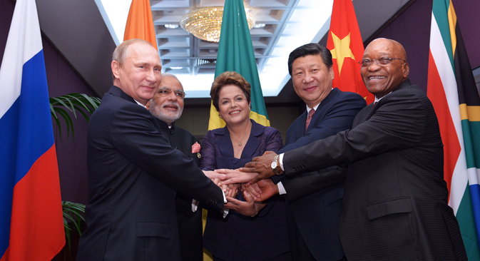 BRICS leaders held an informal meeting ahead of the G20 summit in Brisbane. Source: Alexey_Druzhinin_Tass
