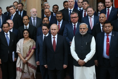 The two leaders Narendra Modi and Vladimir Putin are not only popular, but also have common aspirations to make their nations great. Source: Konstantin Zavrazhin / RG