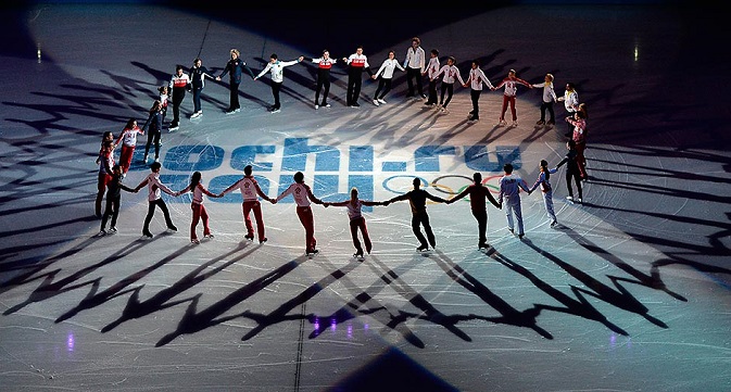 Skaters during performances at the XXII Olympic Winter Games in Sochi. Source: Alexander Wilf / RIA Novosti