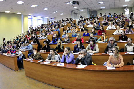 The 5-100 Federal Program of University Support includes the participation of 15 Russian universities. Its aim is for five Russian universities to feature in the international rating’s top 100 by 2020. Source: Yury Smituk / TASS