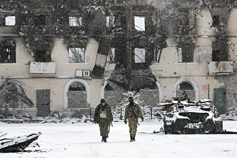 Борци ДНР-а у Углегорску, 16. фебруар 2015. 