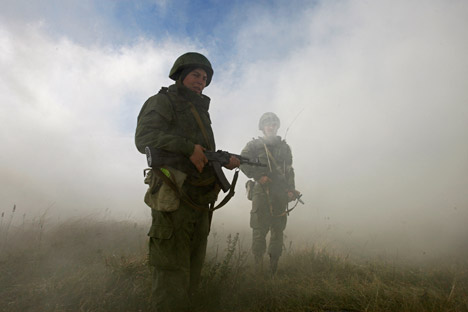 Servicemen attend a drill near the southern Russian city of Stavropol, 2012. Source: Reuters