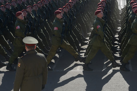 According to the SIPRI, Russian military spending in 2014 increased by 8 percent. Source: Grigoriy Sisoev / RIA Novosti