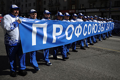 Russian trade unions are now recognized on an international level. Source: Vladimir Astapkovich / RIA Novosti