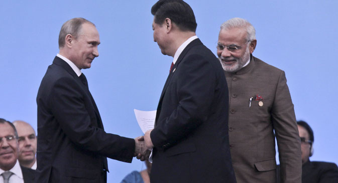 Moscow benefits from India being a strong military centre in the multi-polar world, which influences the global strategic balance. Source: EPA