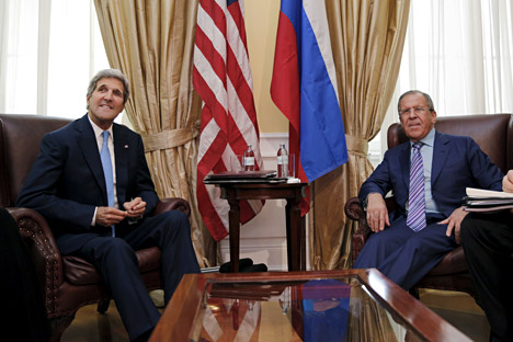 U.S. Secretary of State John Kerry (L) meets with Russian Foreign Minister Sergey Lavrov at a hotel in Vienna, Austria June 30, 2015. Source: Reuters