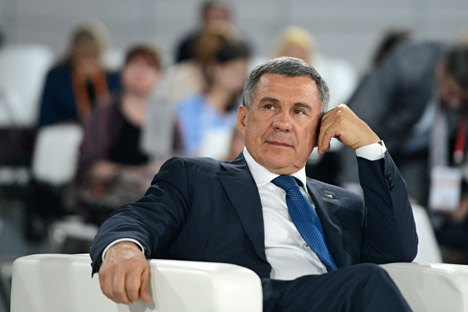 Rustam Minnikhanov: 'We are working with investors from around the world.' Source: Evgeny Biyatov / RIA Novosti