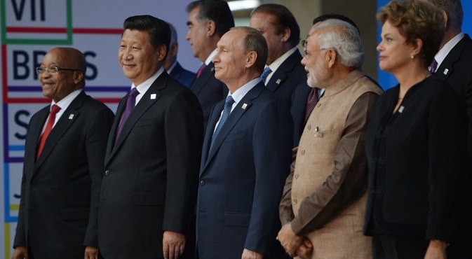 While BRICS leaders attending their summits appear to walk with the bearing of conquerors, European politicians are battling furious public protests. Source: BRICS2015.ru