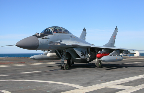 At present, MiG-29K/KUB jets are operating from another Indian aircraft carrier, the INS ‘Vikramaditya’.
