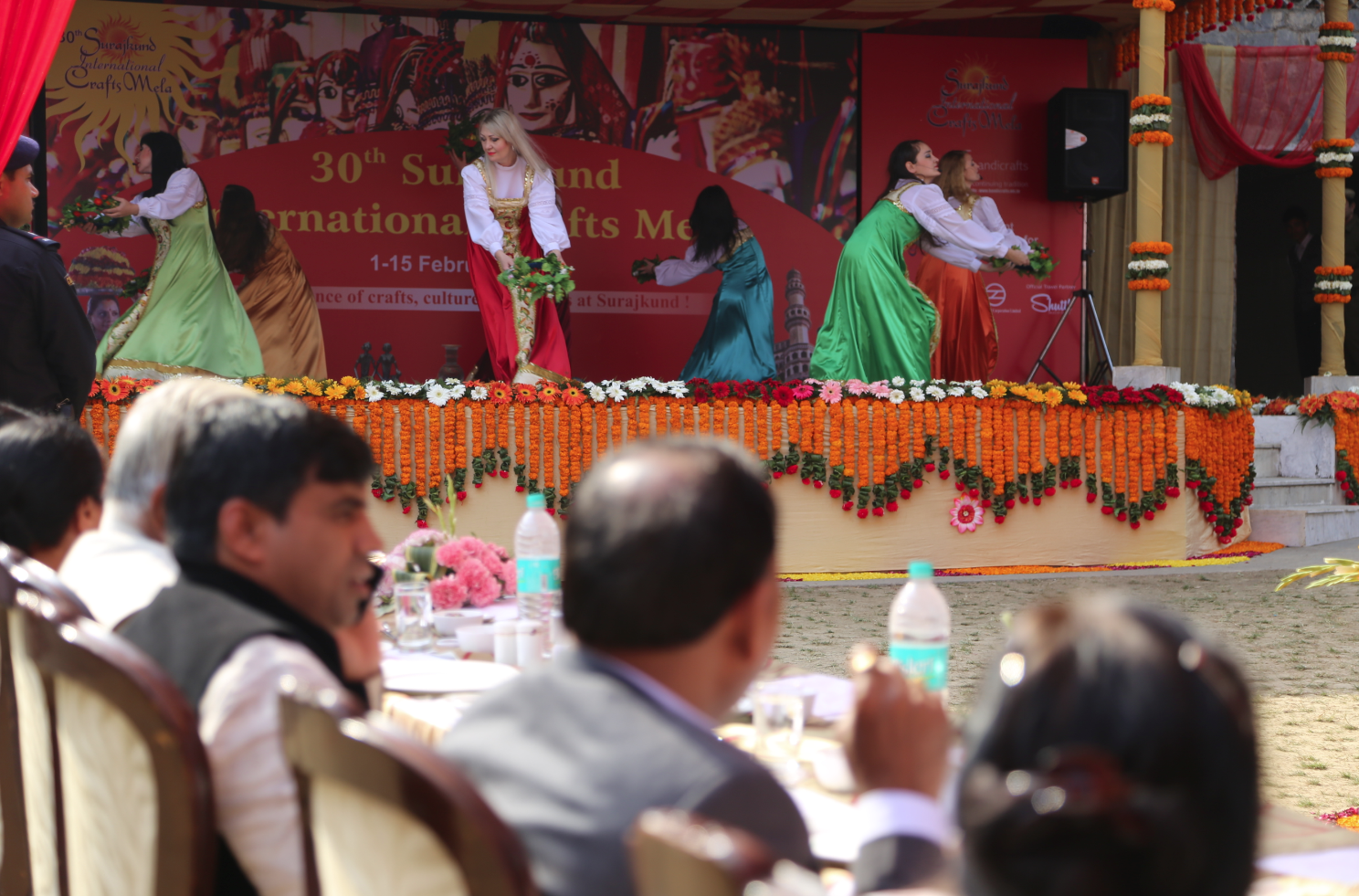 KrasA (Beauty) Ensemble of Folk Song at the international Crafts Mela at Surajkund. 
