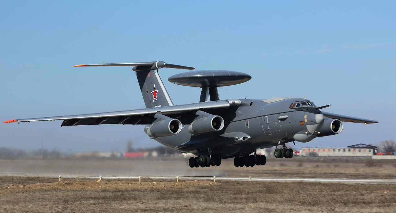 The A-50EI aircraft is based on the Ilyushin Il-76 transport aircraft.