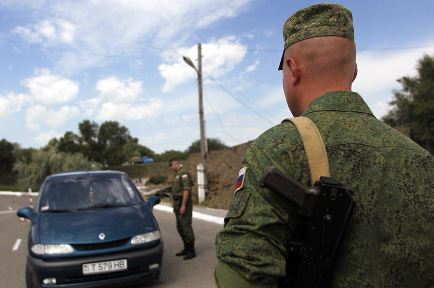 Russian peacekeepers in Transnistria.