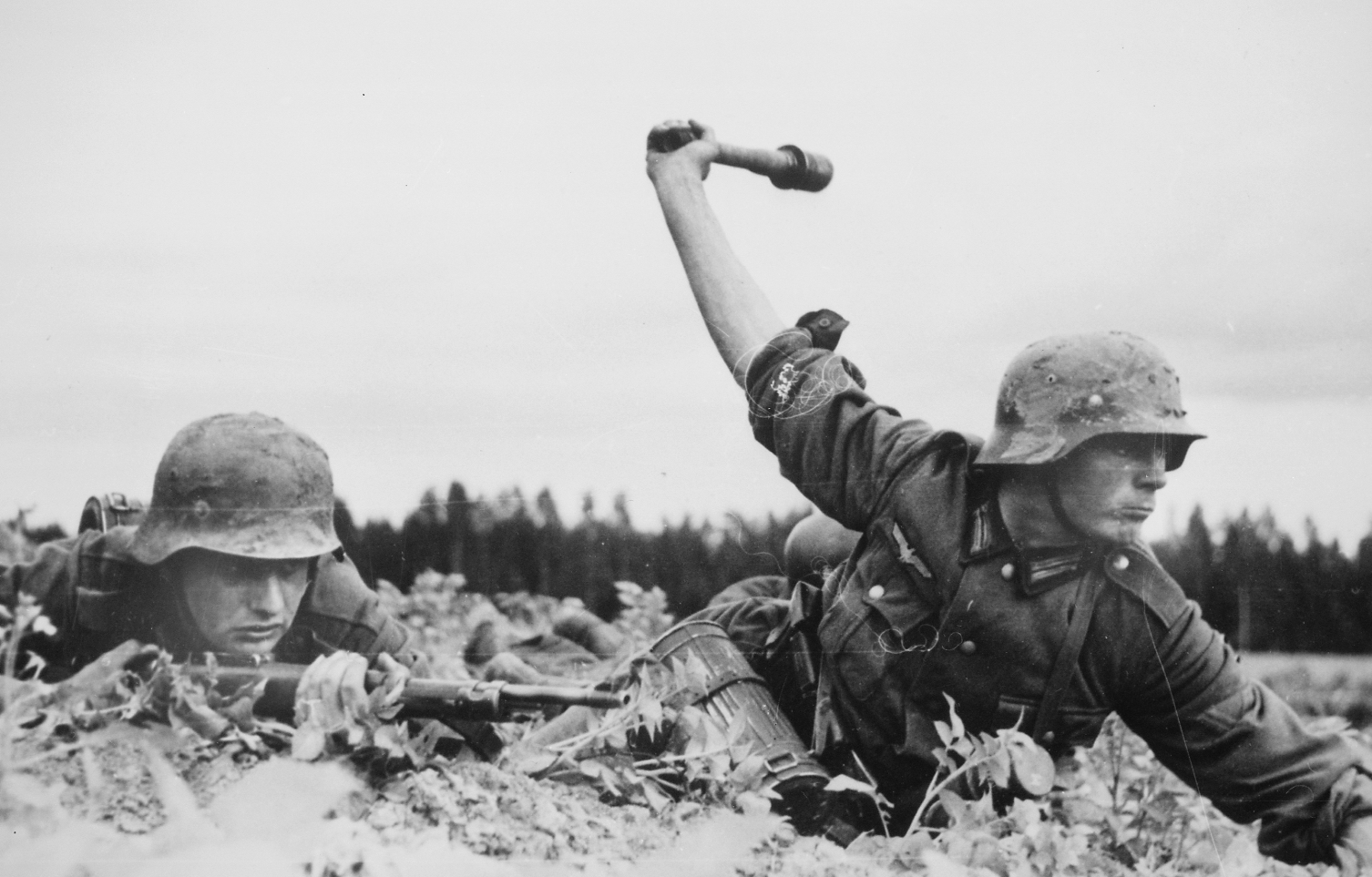 German troops in action.