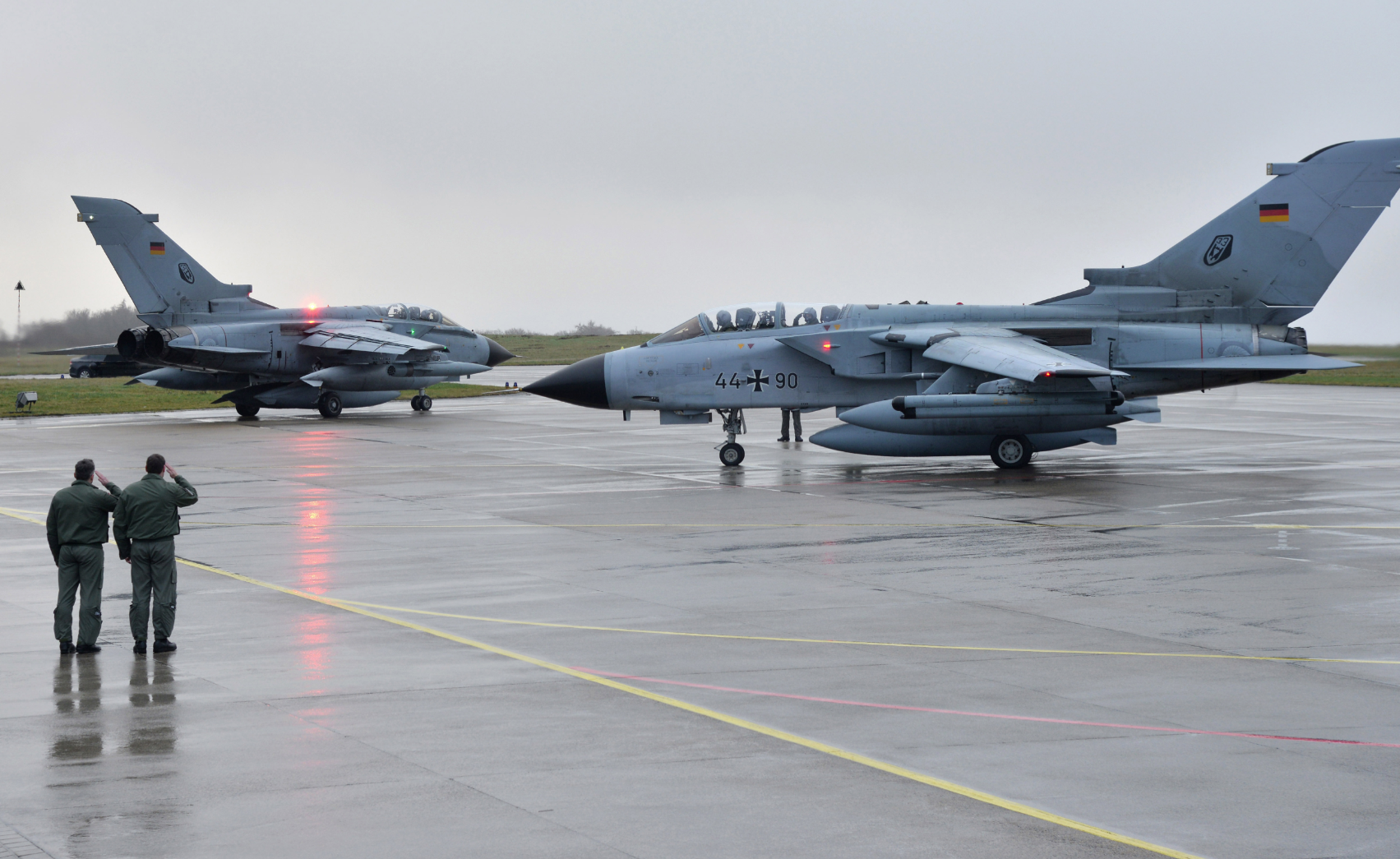 Jet-jet tempur Jerman di Pangkalan Udara NATO İncirlik , Turki.