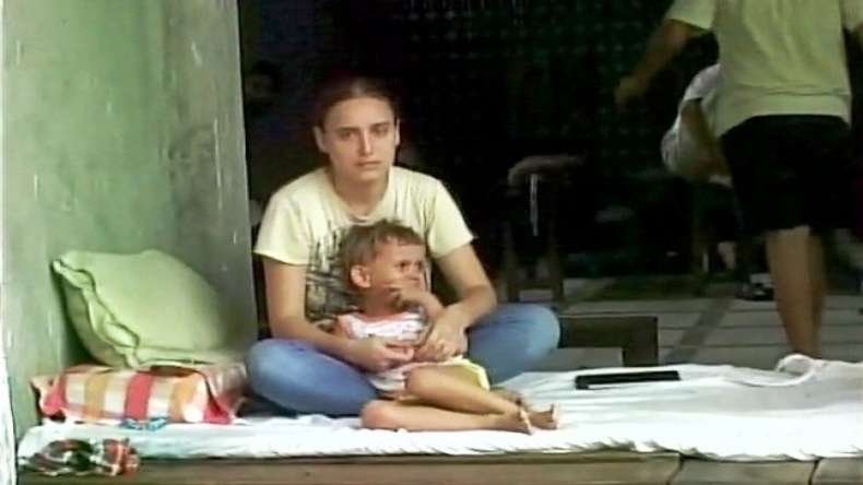 Olga Efimenkova with her daughter.