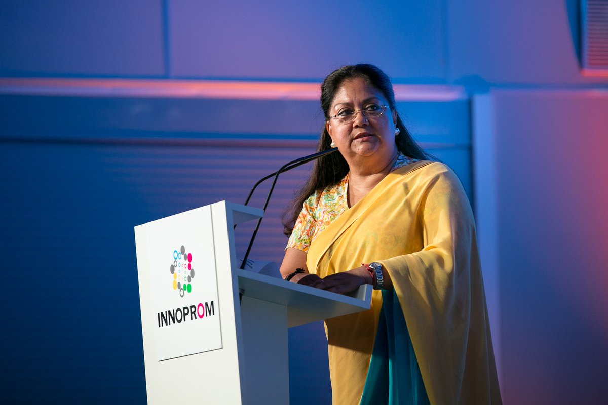 Vasundhara Raje, the Chief Minister of Rajasthan state.