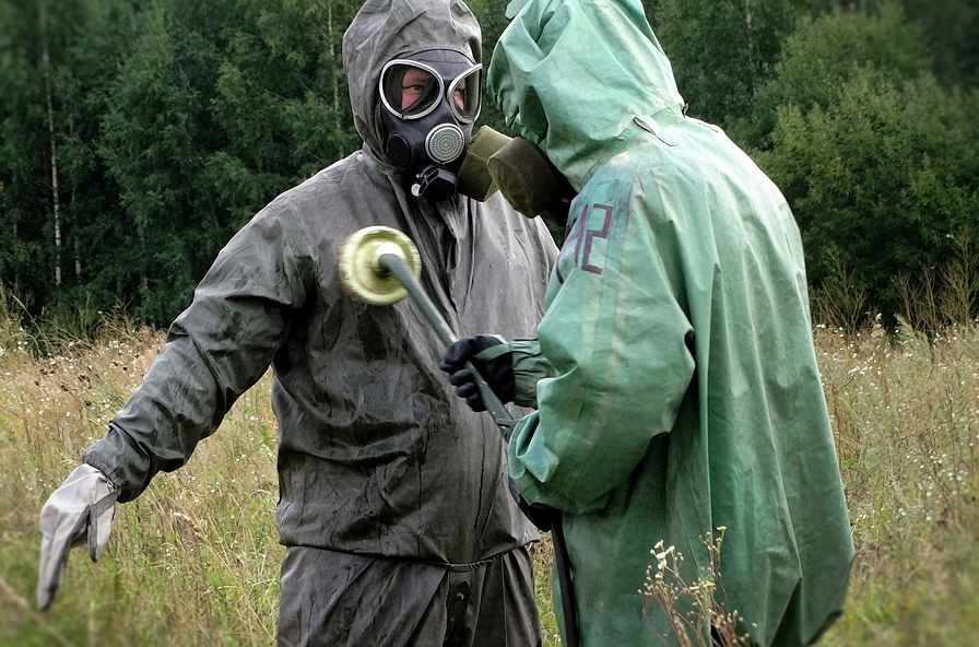 The NBC Troops identify and assess radiological, chemical and biological environment, scales and effects of damages of objects hazardous radiatively, chemically and biologically.