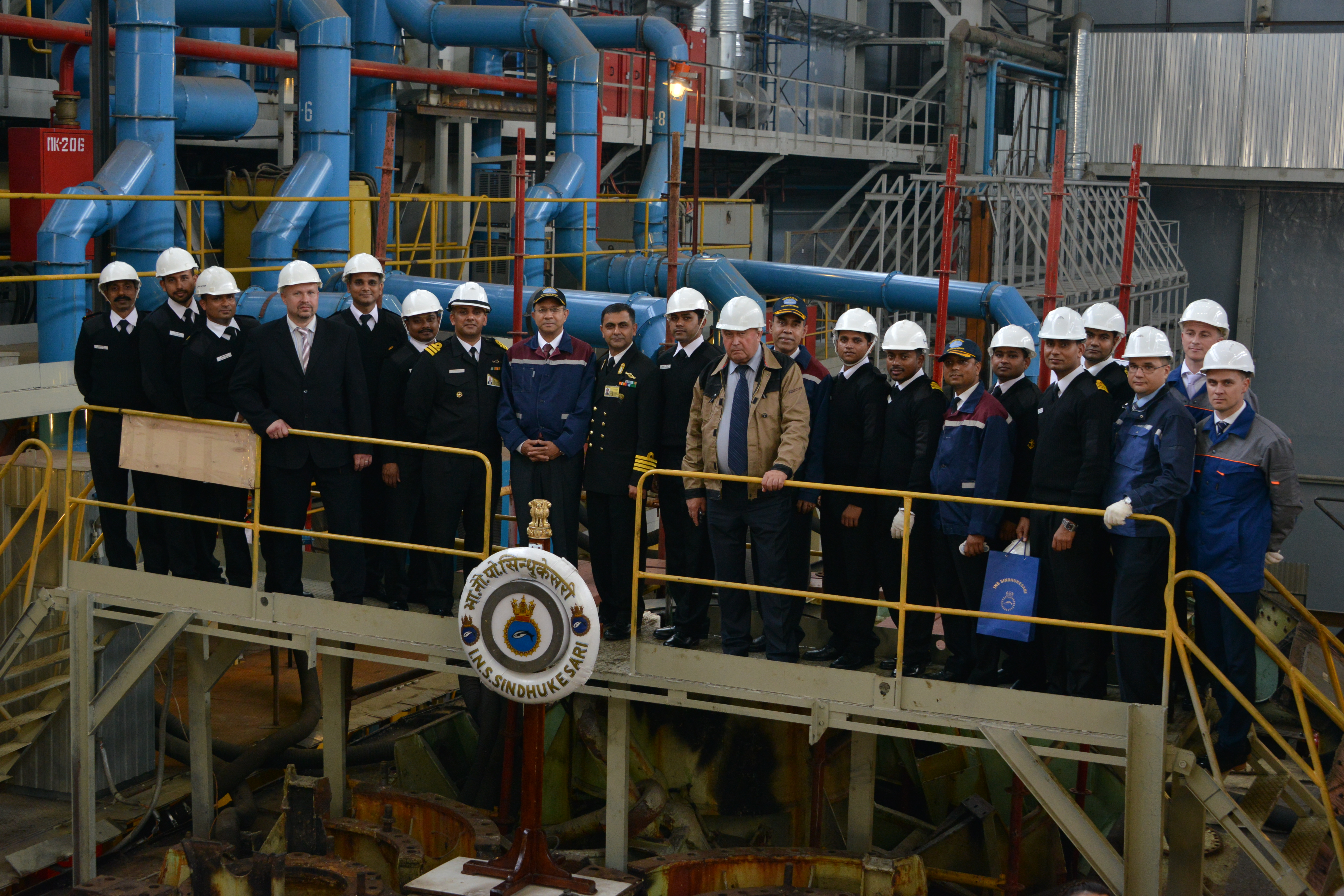 Indian delegation at the defence shipyards in Severodvinsk.